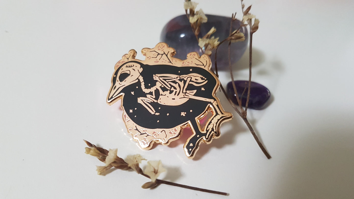 Memento Mori: Chick Enamel Pin