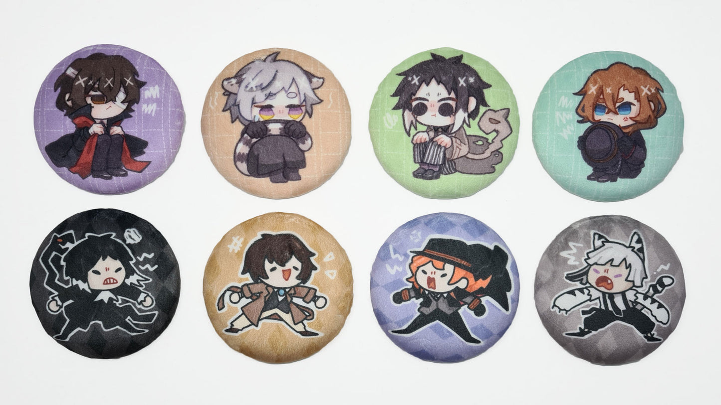 Bungo Stray Dogs Chibi Fluffy Badges