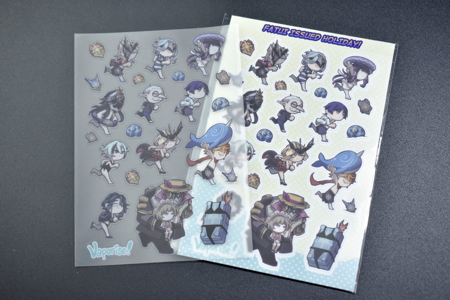 Fatui-Issued Holiday! Genshin Harbingers Sticker Sheet