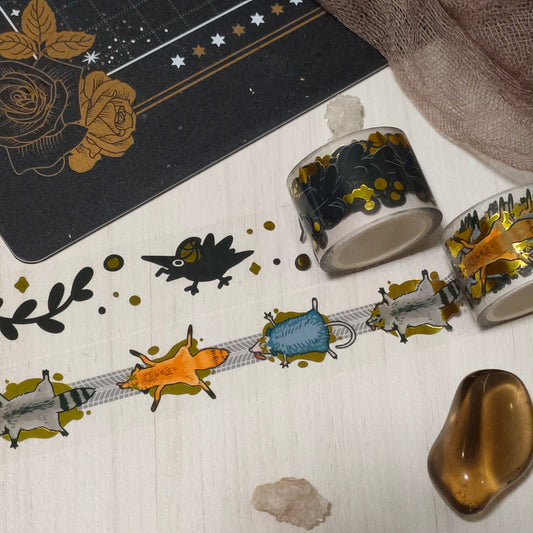 Crow Trinkets - PET Clear Gold Foil Tape